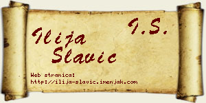 Ilija Slavić vizit kartica